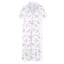 Elena Dress, Blue Carnation Bouquet -Fashion Clothing Shop loretta2